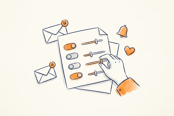 Centro de preferencias de email: ejemplos y página de baja