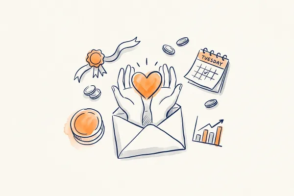 Emails de Giving Tuesday: secuencia de 5 correos y ejemplos