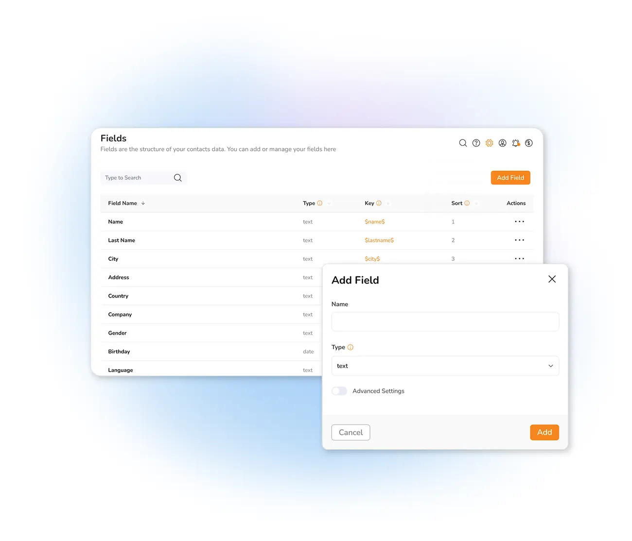 Campos de contacto guardados en su lugar en Mailpro