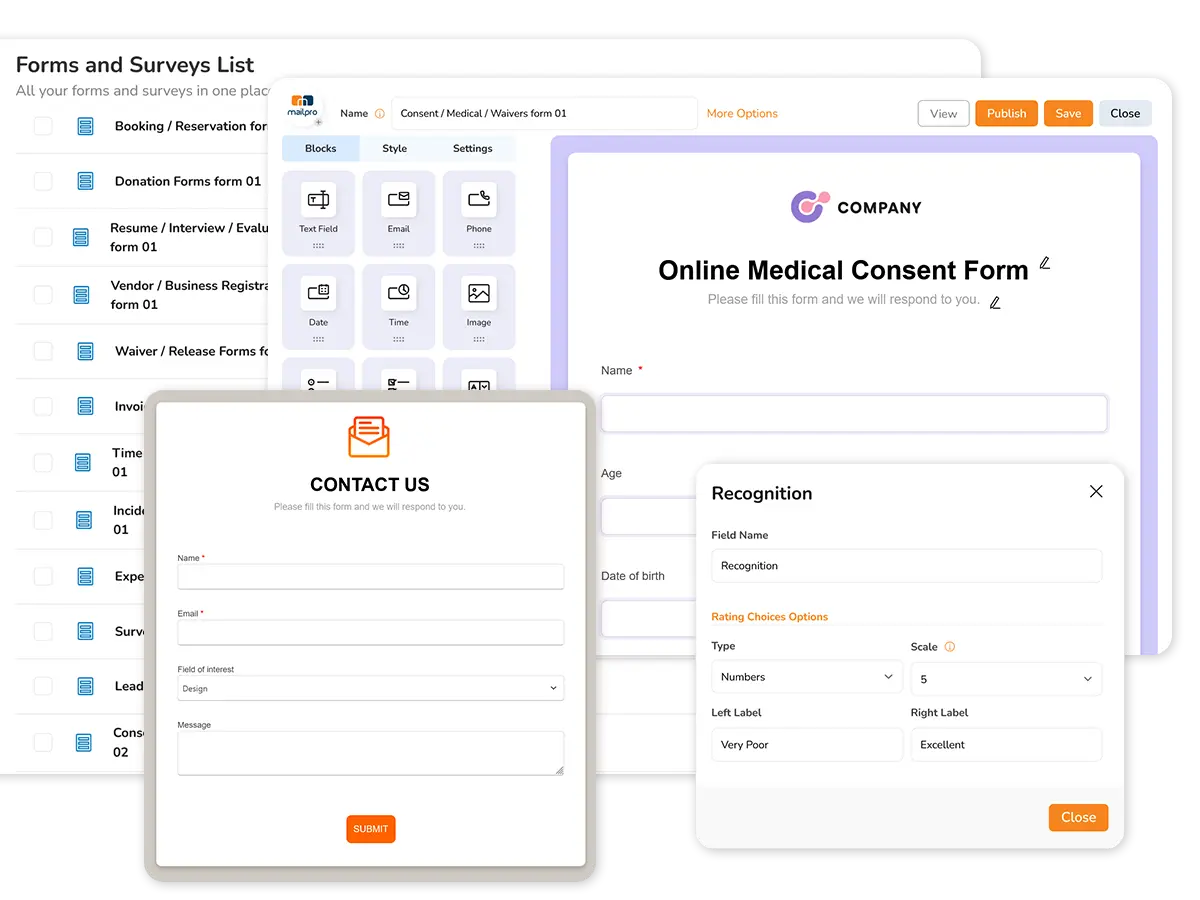 Generador de formularios y encuestas online