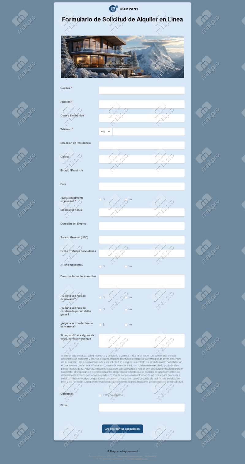 Solicitud de Alquiler en Línea