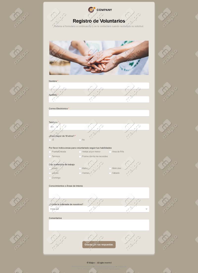 Registro de Voluntariado
