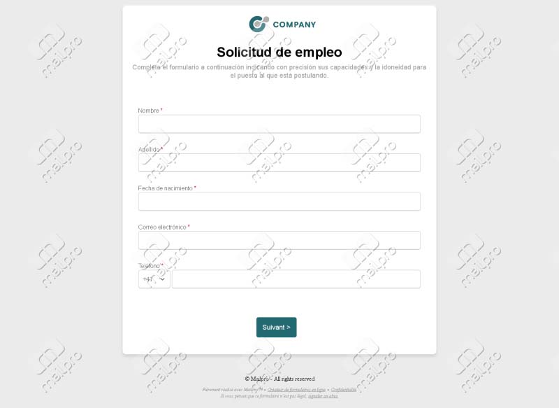 Solicitud de Empleo