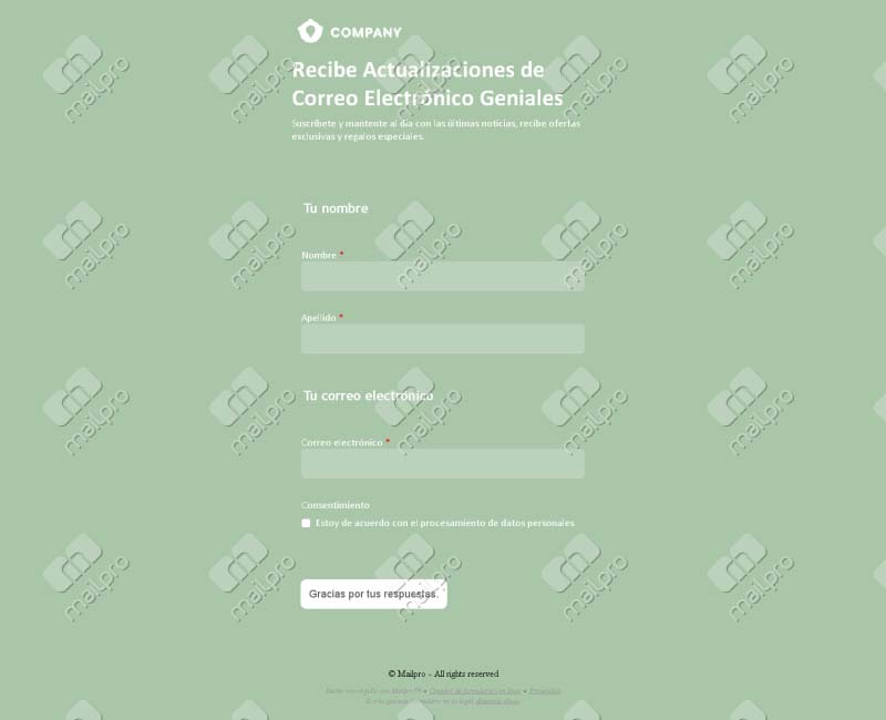 Suscripción a Boletín por Email