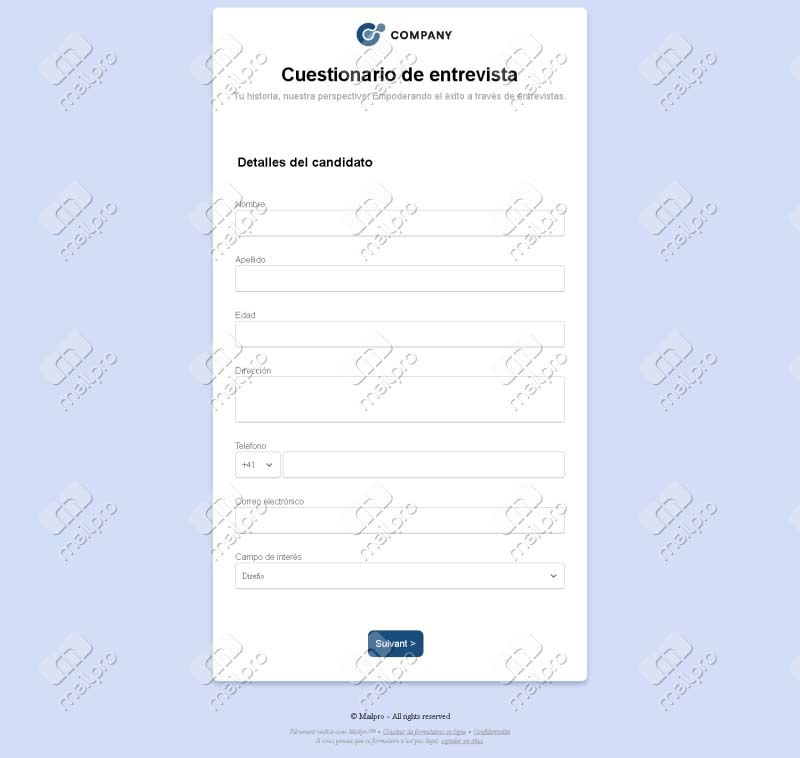 Cuestionario Estructurado de Entrevista