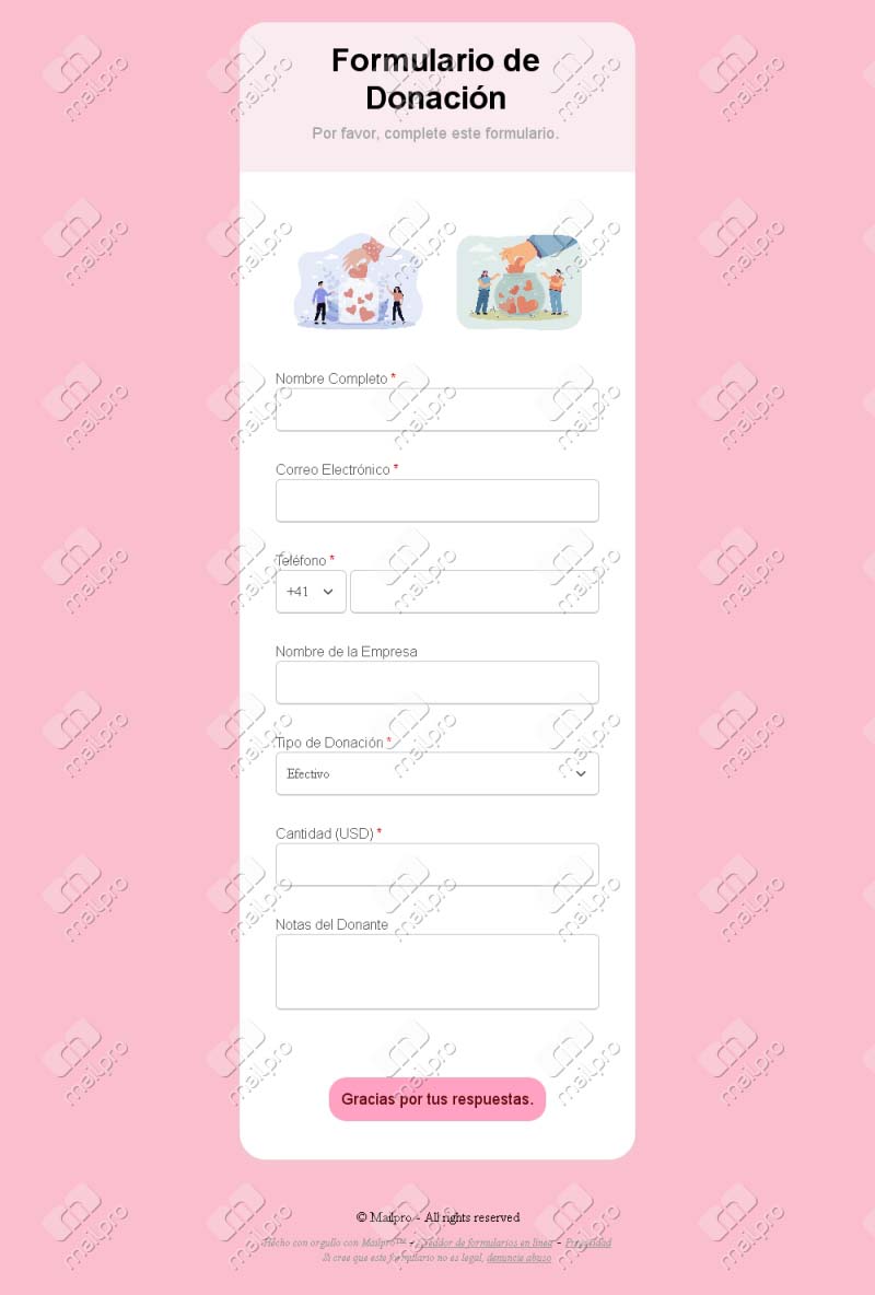 Formulario de Donación Online