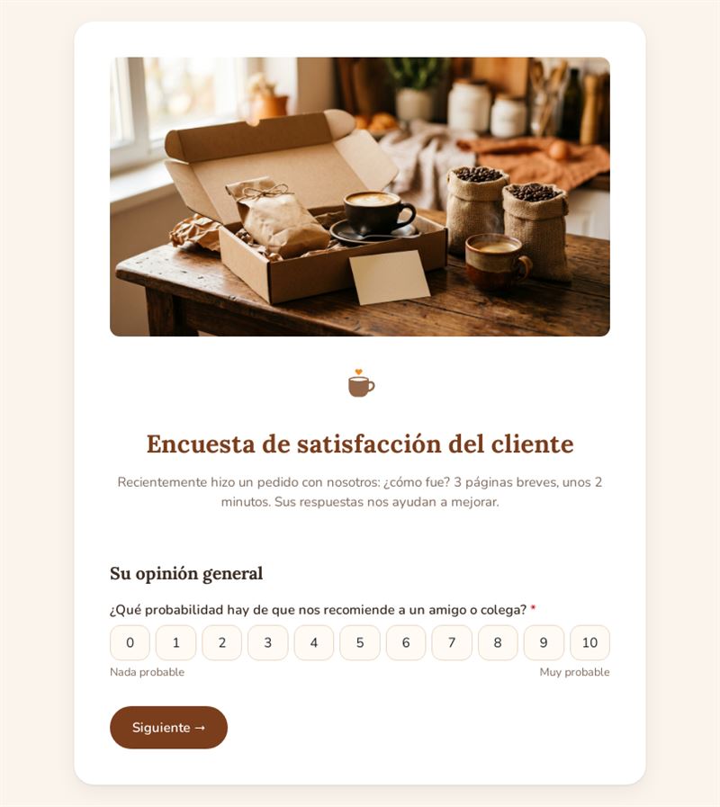 Encuesta de satisfacción del cliente