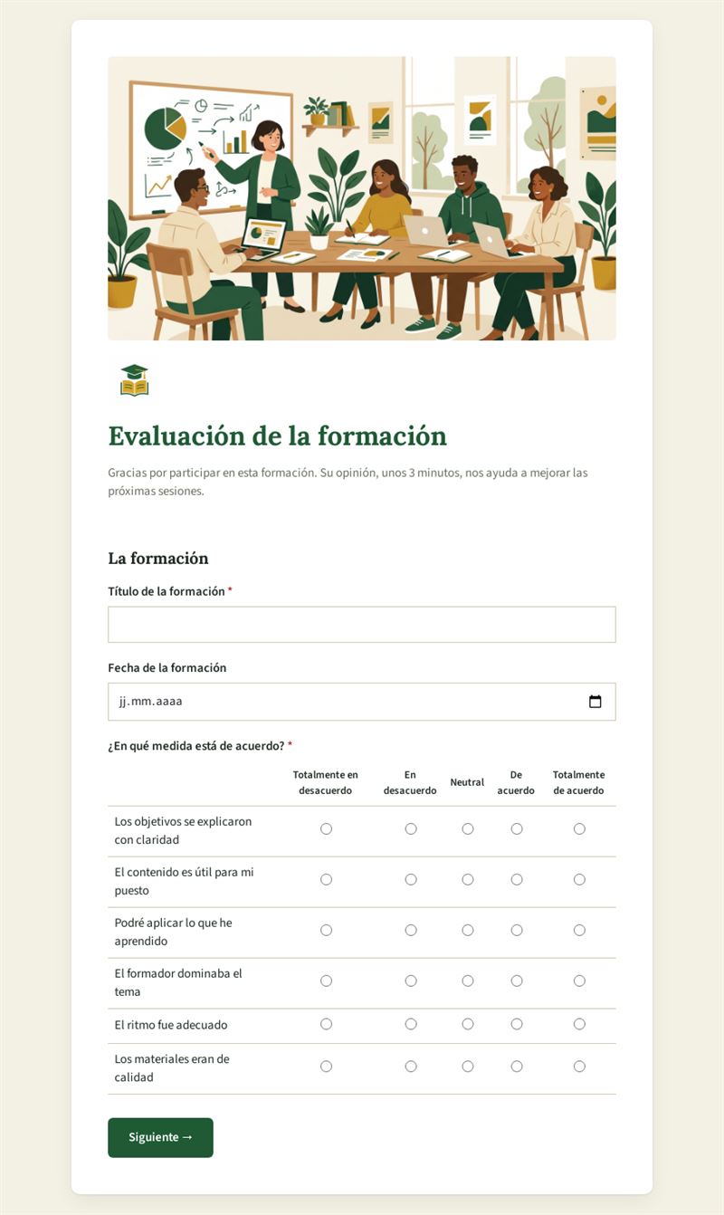 Evaluación de la formación
