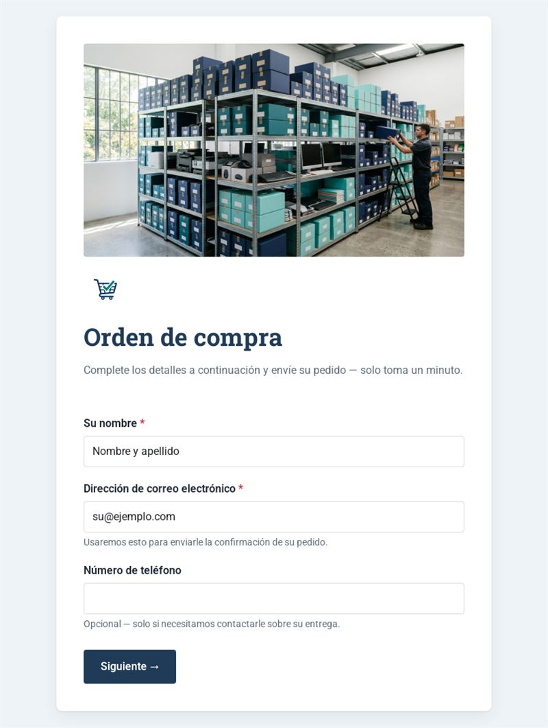 Orden de Compra Simplificada