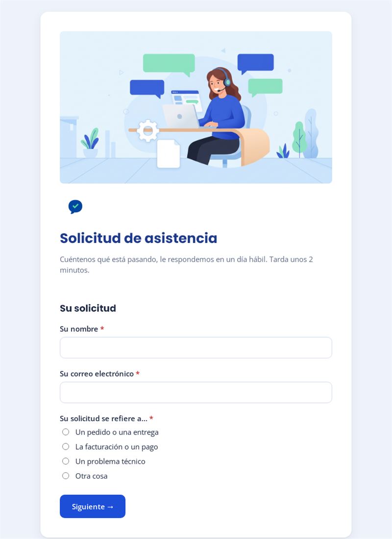 Solicitud de asistencia