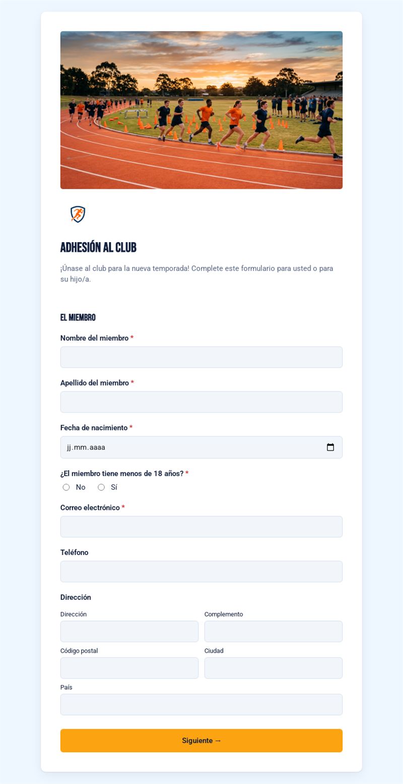 Adhesión al club