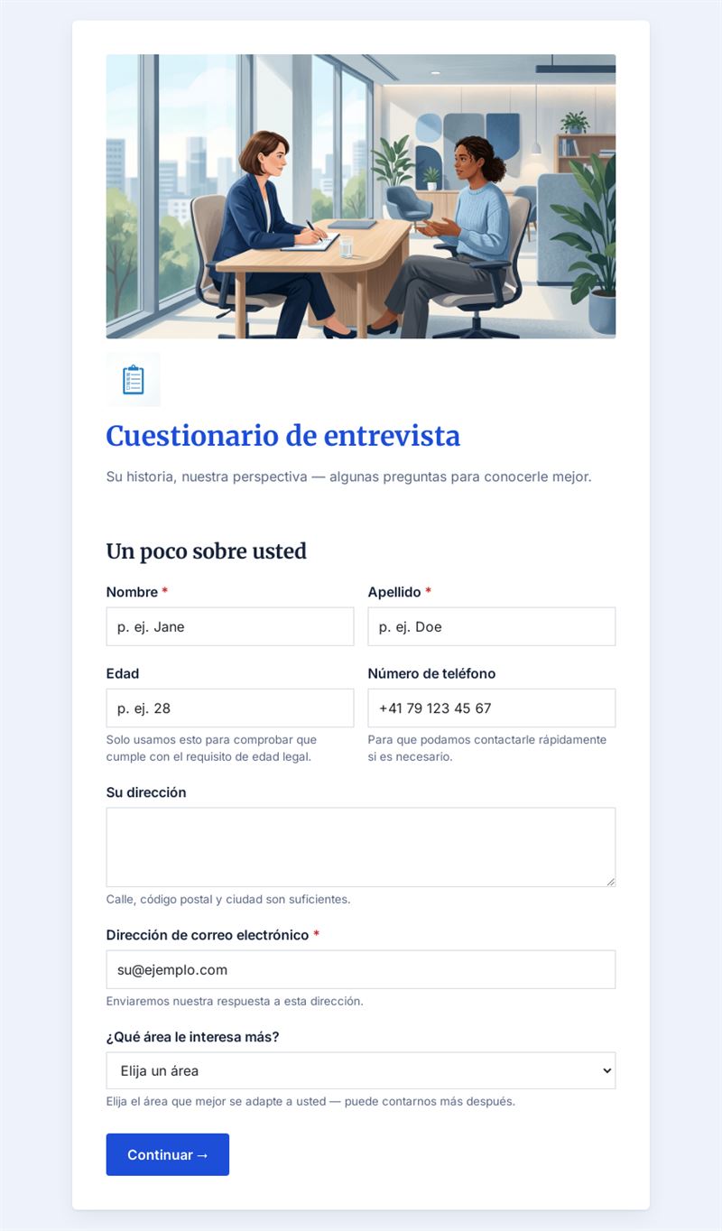 Cuestionario Estructurado de Entrevista