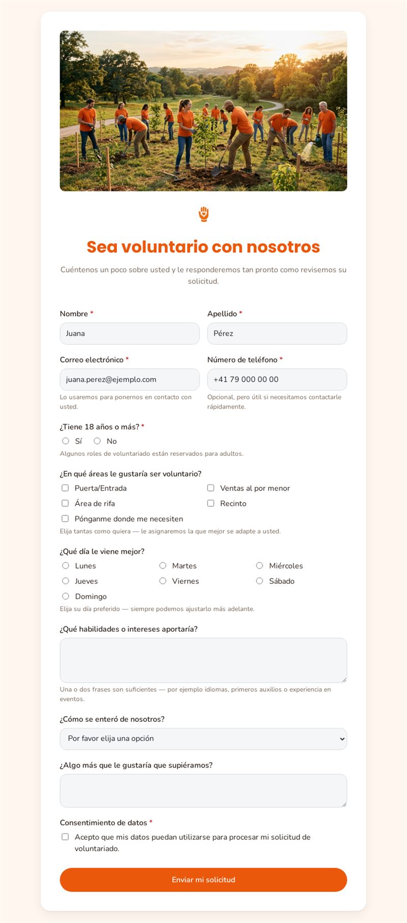 Registro de Voluntariado