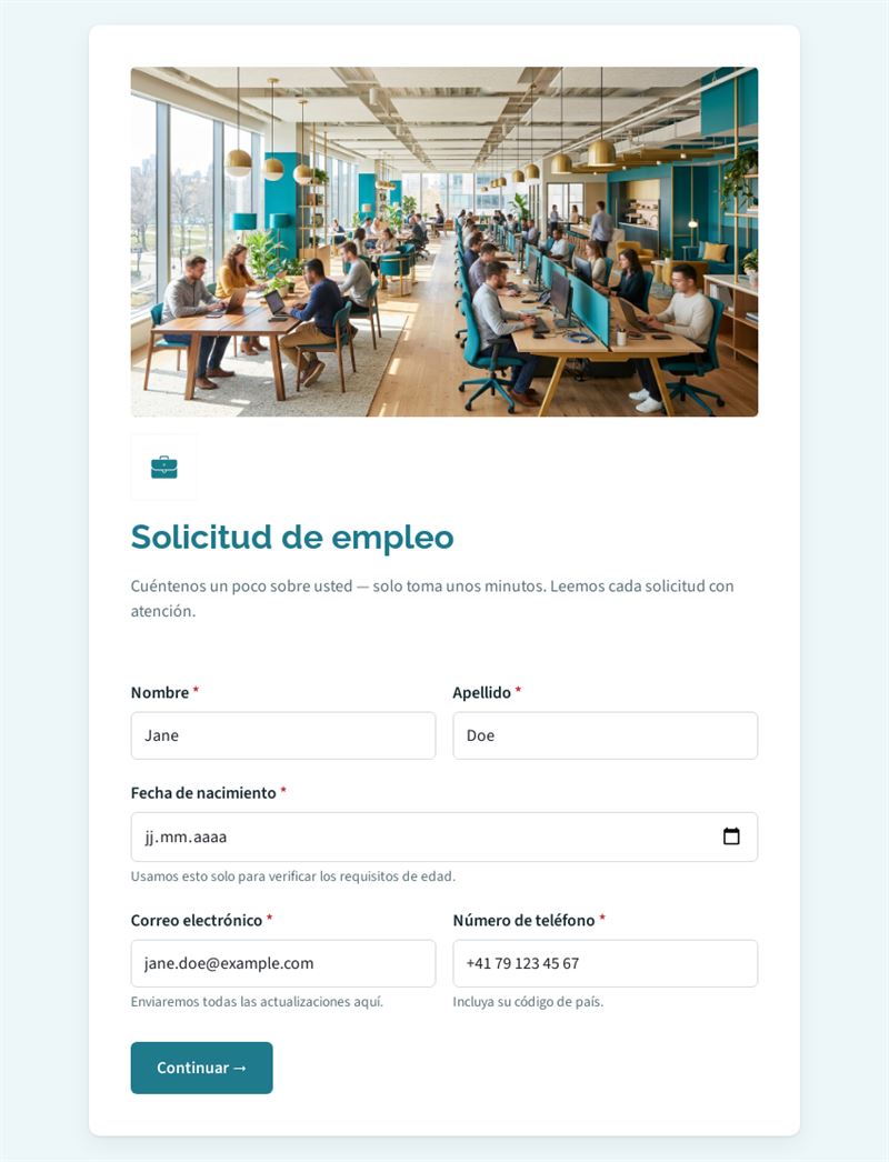 Solicitud de Empleo