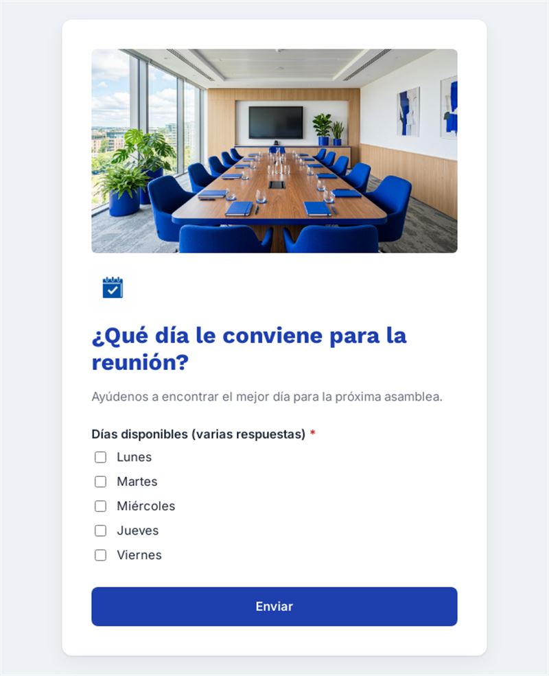 ¿Qué día le conviene para la reunión?