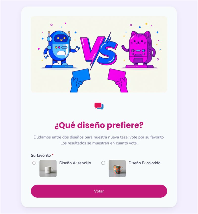 ¿Qué diseño prefiere?