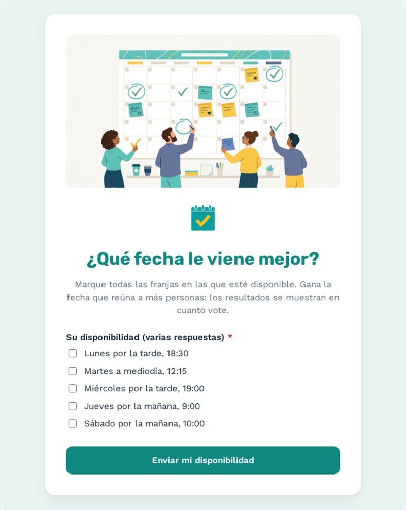 ¿Qué fecha le viene mejor?