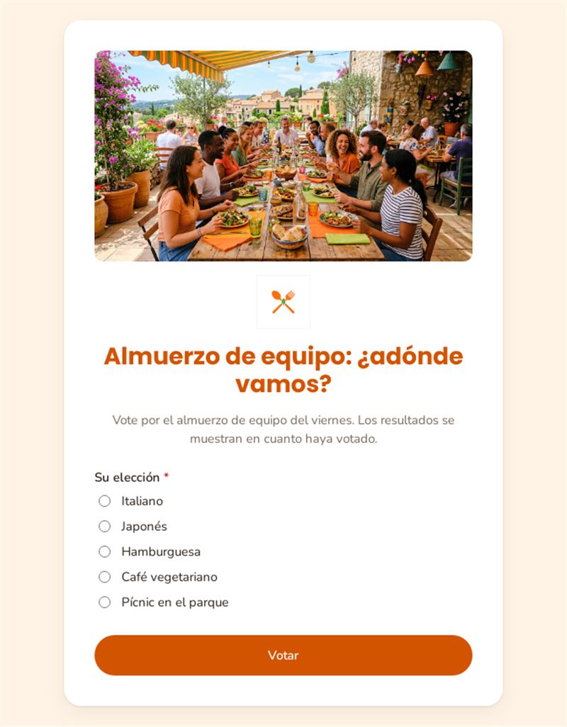 Almuerzo de equipo: ¿adónde vamos?