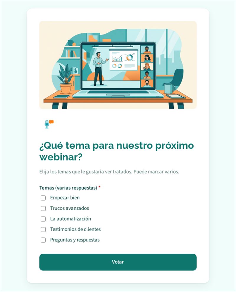 ¿Qué tema para nuestro próximo webinar?