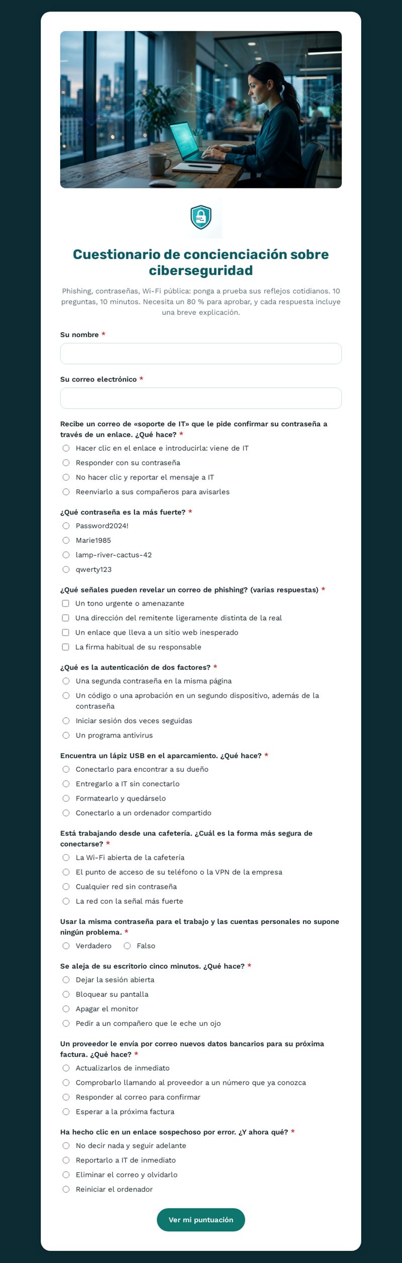Cuestionario de ciberseguridad
