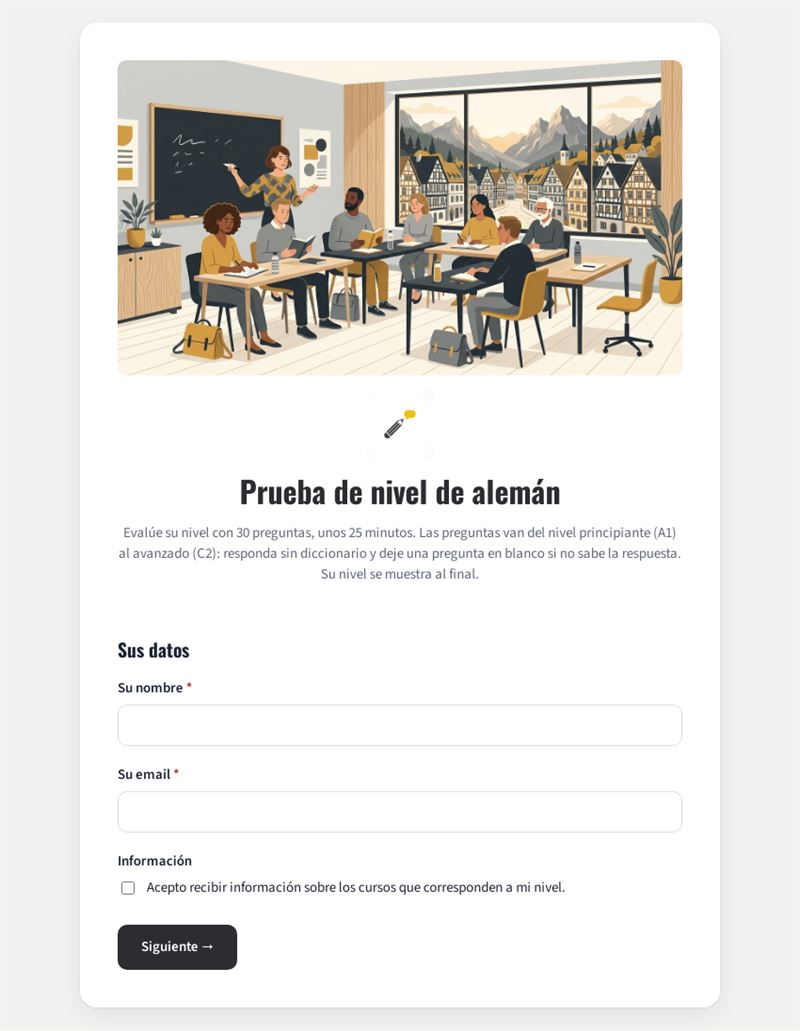 Prueba de nivel de alemán