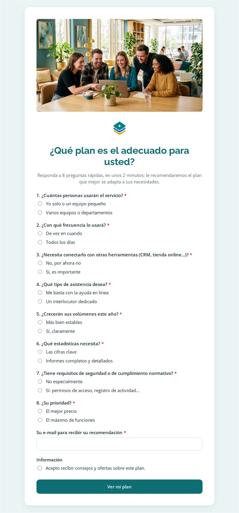 ¿Qué plan es el adecuado para usted?