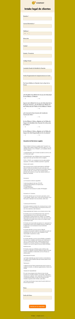 Admisión Legal de Clientes