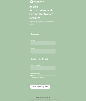 Suscripción a Boletín por Email