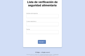 Lista de Verificación de Inocuidad