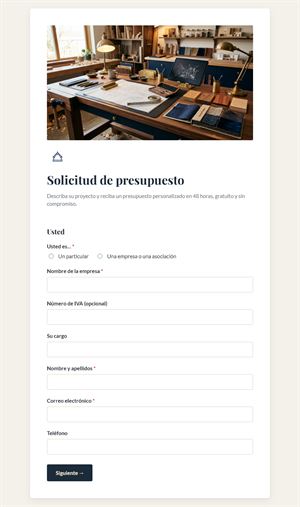 Solicitud de presupuesto