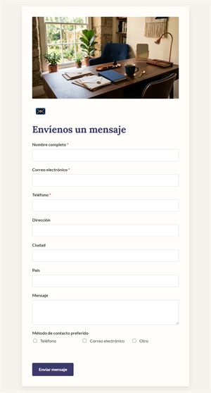Formulario de contacto detallado