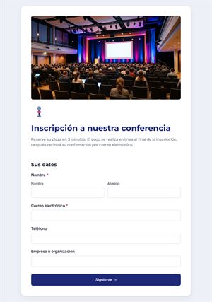 Inscripción a nuestra conferencia