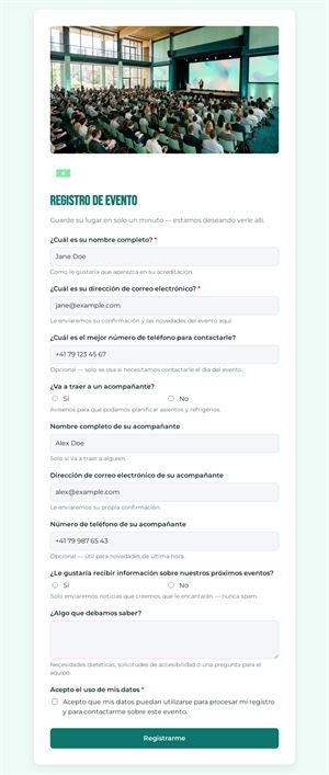 Inscripción Rápida a Eventos