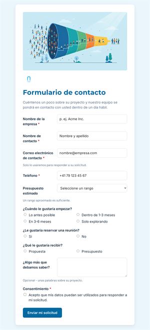 Formulario de Contacto Claro
