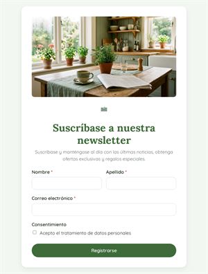 Suscripción a Boletín por Email