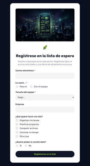 Regístrese en la lista de espera