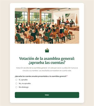 Votación de la asamblea general