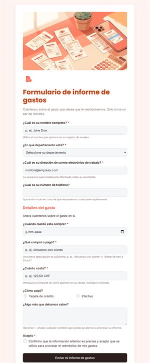 Formulario de Reporte de Gastos