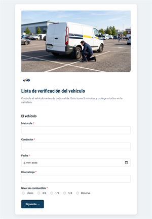 Lista de verificación del vehículo