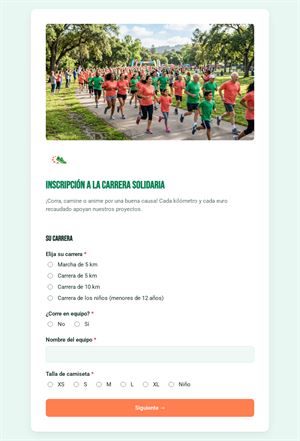 Inscripción a la carrera solidaria