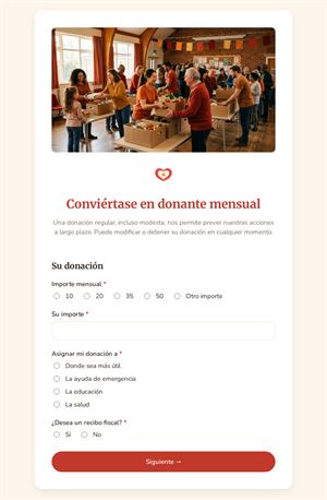 Conviértase en donante mensual