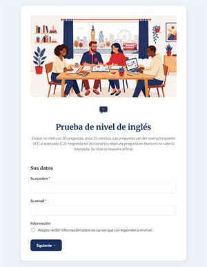 Prueba de nivel de inglés