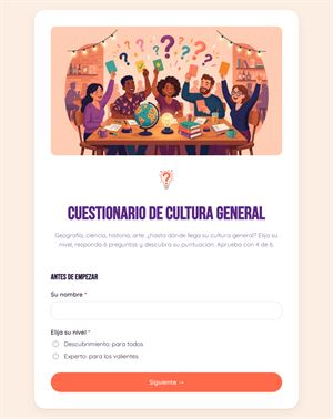 Cuestionario de cultura general