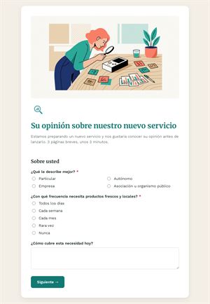 Su opinión sobre nuestro nuevo servicio