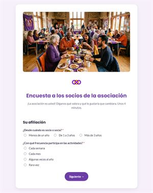 Encuesta a los socios de la asociación