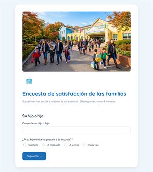 Encuesta de satisfacción de las familias