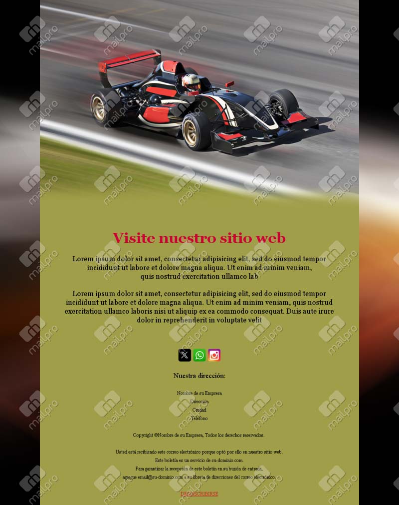 Racing Excitement Emails