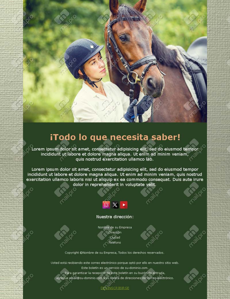Plantillas Paseo a Caballo