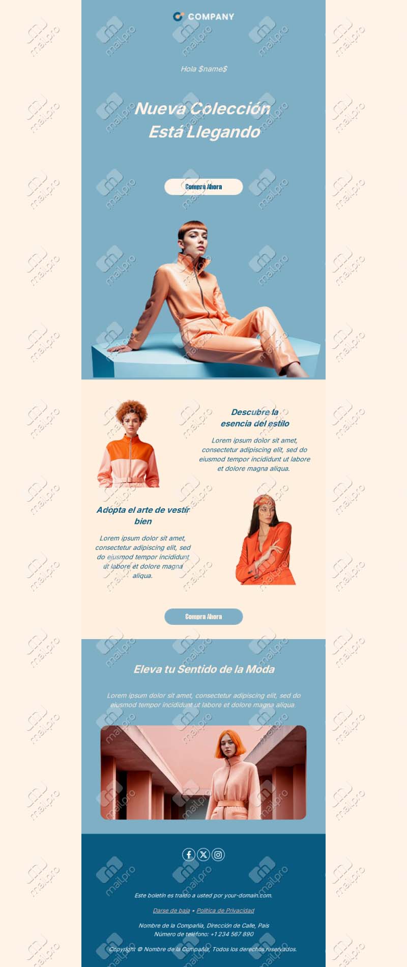 Plantillas de Email de Moda