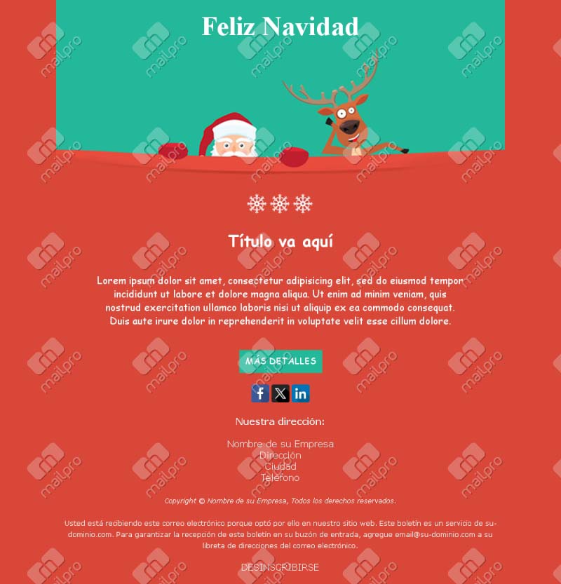 Correo de Navidad para Empresa